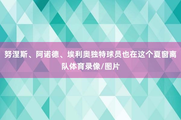 努涅斯、阿诺德、埃利奥独特球员也在这个夏窗离队体育录像/图片