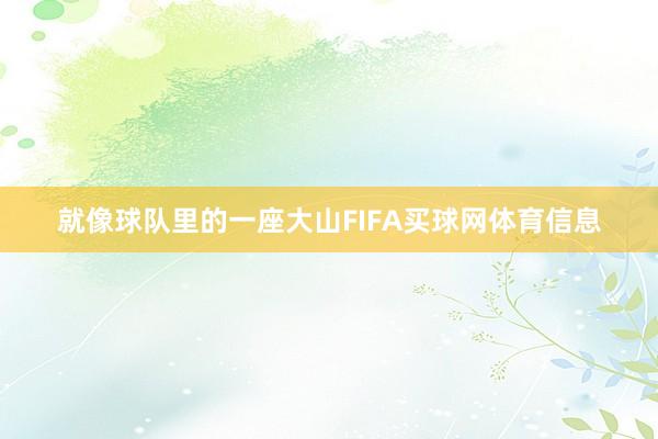 就像球队里的一座大山FIFA买球网体育信息