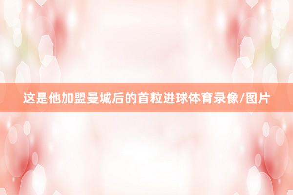 这是他加盟曼城后的首粒进球体育录像/图片