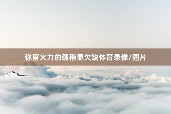 弥留火力的确稍显欠缺体育录像/图片