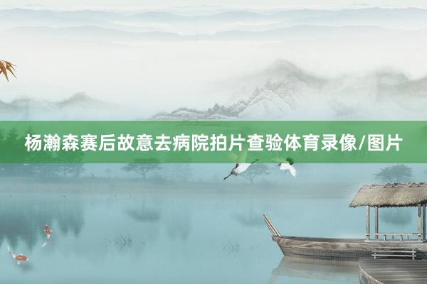 杨瀚森赛后故意去病院拍片查验体育录像/图片