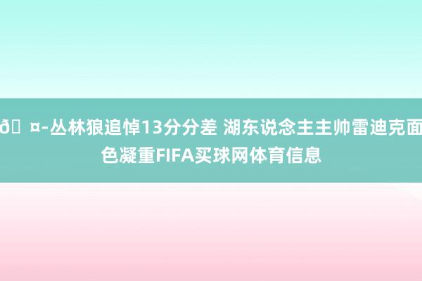 🤭丛林狼追悼13分分差 湖东说念主主帅雷迪克面色凝重FIFA买球网体育信息