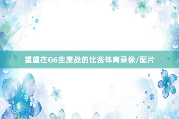 望望在G6生鏖战的比赛体育录像/图片