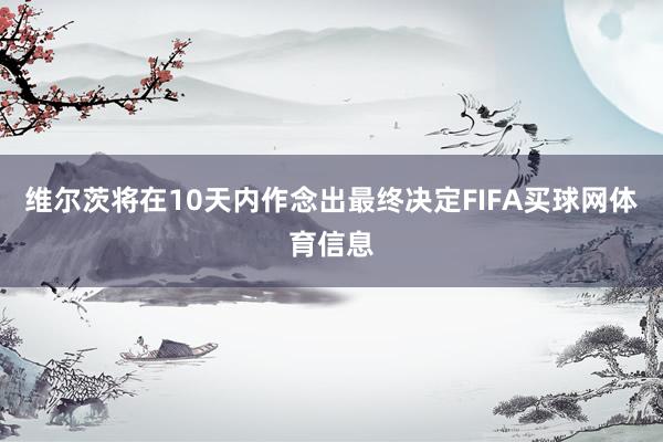 维尔茨将在10天内作念出最终决定FIFA买球网体育信息