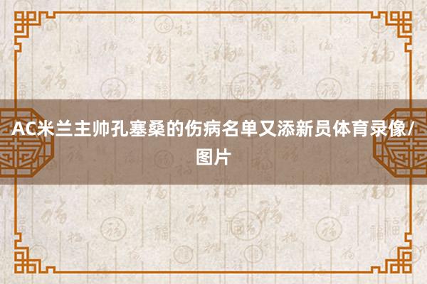 AC米兰主帅孔塞桑的伤病名单又添新员体育录像/图片
