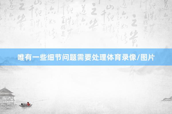 唯有一些细节问题需要处理体育录像/图片
