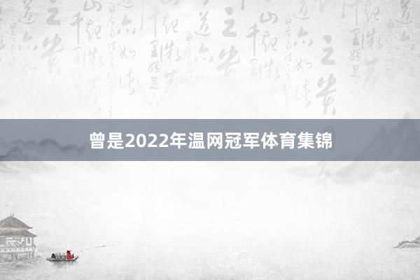 曾是2022年温网冠军体育集锦