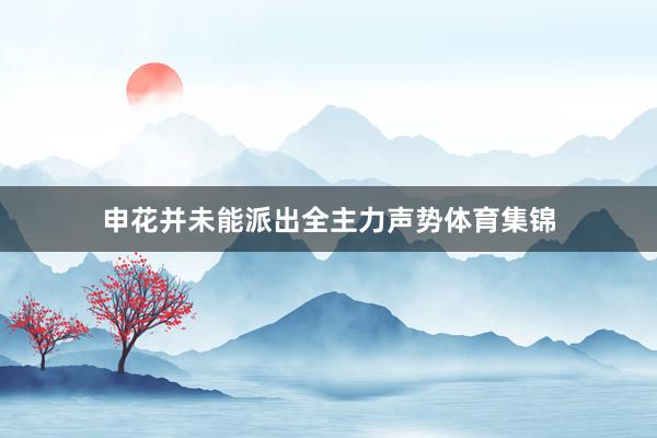 申花并未能派出全主力声势体育集锦