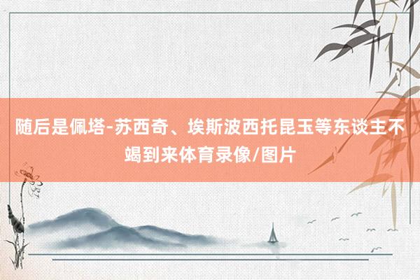 随后是佩塔-苏西奇、埃斯波西托昆玉等东谈主不竭到来体育录像/图片