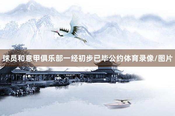 球员和意甲俱乐部一经初步已毕公约体育录像/图片