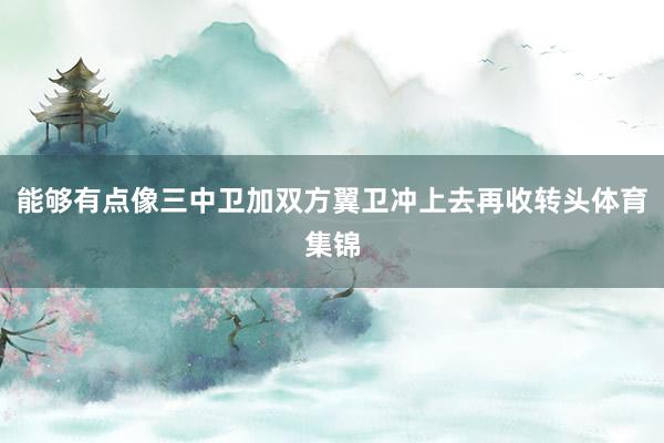 能够有点像三中卫加双方翼卫冲上去再收转头体育集锦