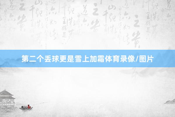 第二个丢球更是雪上加霜体育录像/图片