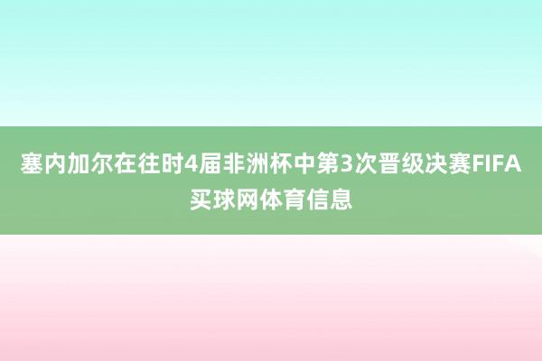 塞内加尔在往时4届非洲杯中第3次晋级决赛FIFA买球网体育信息