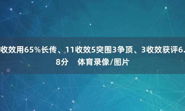 收效用65%长传、11收效5突围3争顶、3收效获评6.8分    体育录像/图片
