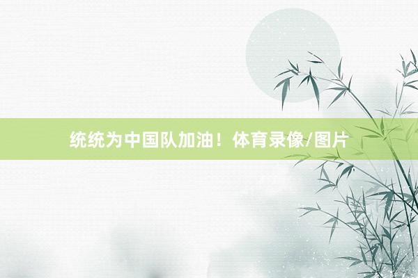 统统为中国队加油！体育录像/图片