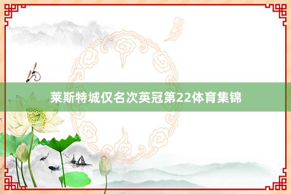 莱斯特城仅名次英冠第22体育集锦