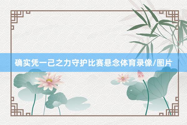 确实凭一己之力守护比赛悬念体育录像/图片
