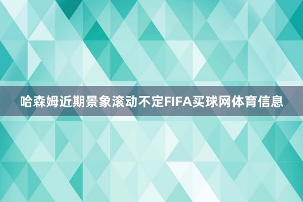 哈森姆近期景象滚动不定FIFA买球网体育信息