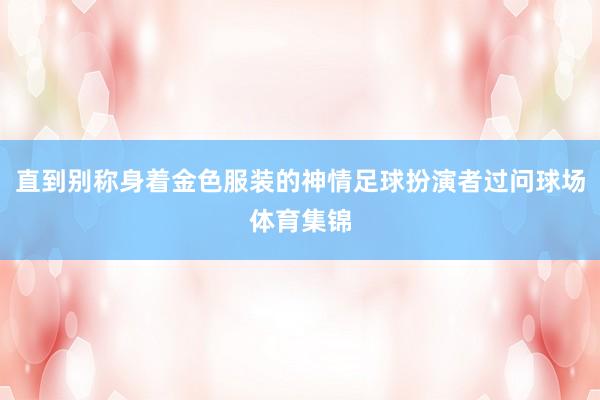 直到别称身着金色服装的神情足球扮演者过问球场体育集锦